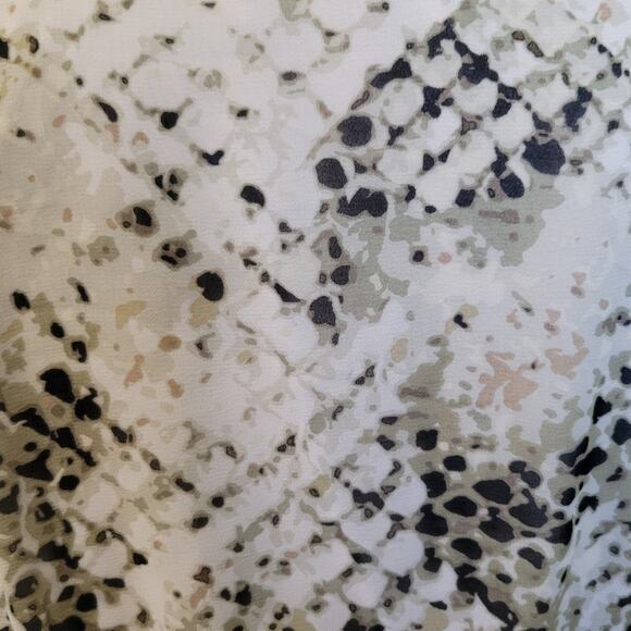 Size 2 London Times Snake Print Smocked Waist Maxi Dress - Picture 6 of 6